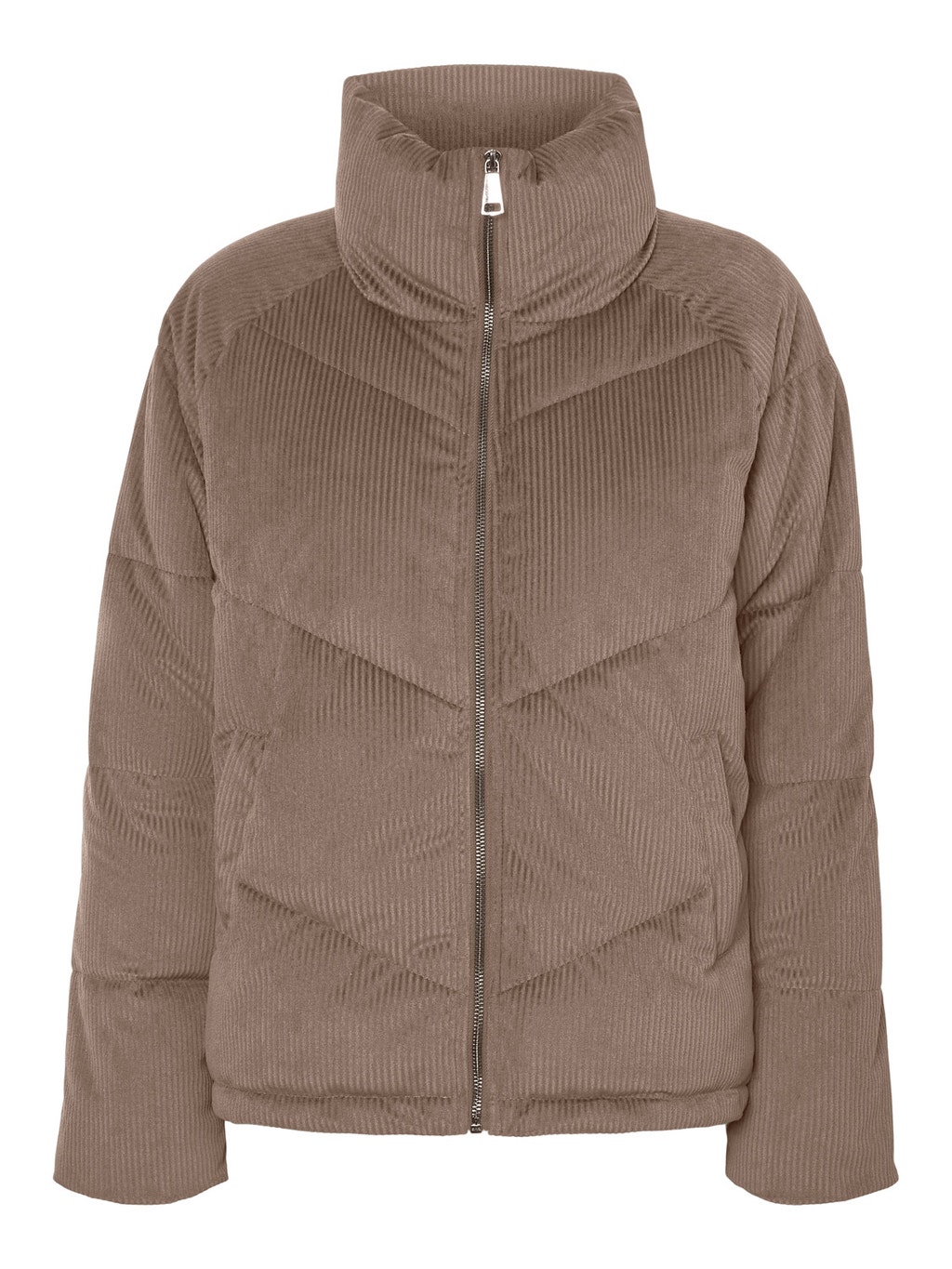 Gemengd Roeispaan Kind High neck Jacket | Light Brown | Vero Moda®