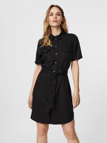 Vero Moda VMSILJA Kurzes Kleid -Black Denim - 10251330