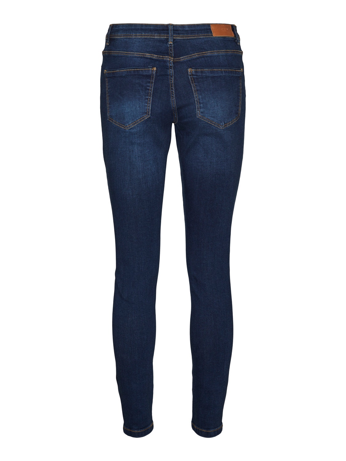 Vero Moda VMTANYA Middels høyt snitt Skinny Fit Jeans -Dark Blue Denim - 10251657