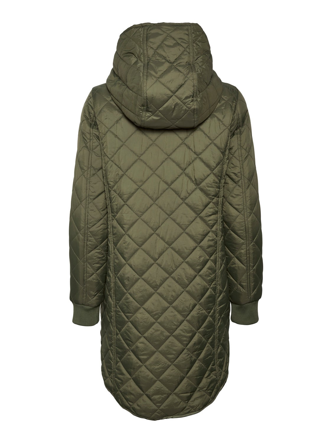 Blancha panelled quilted hooded jacket - Green