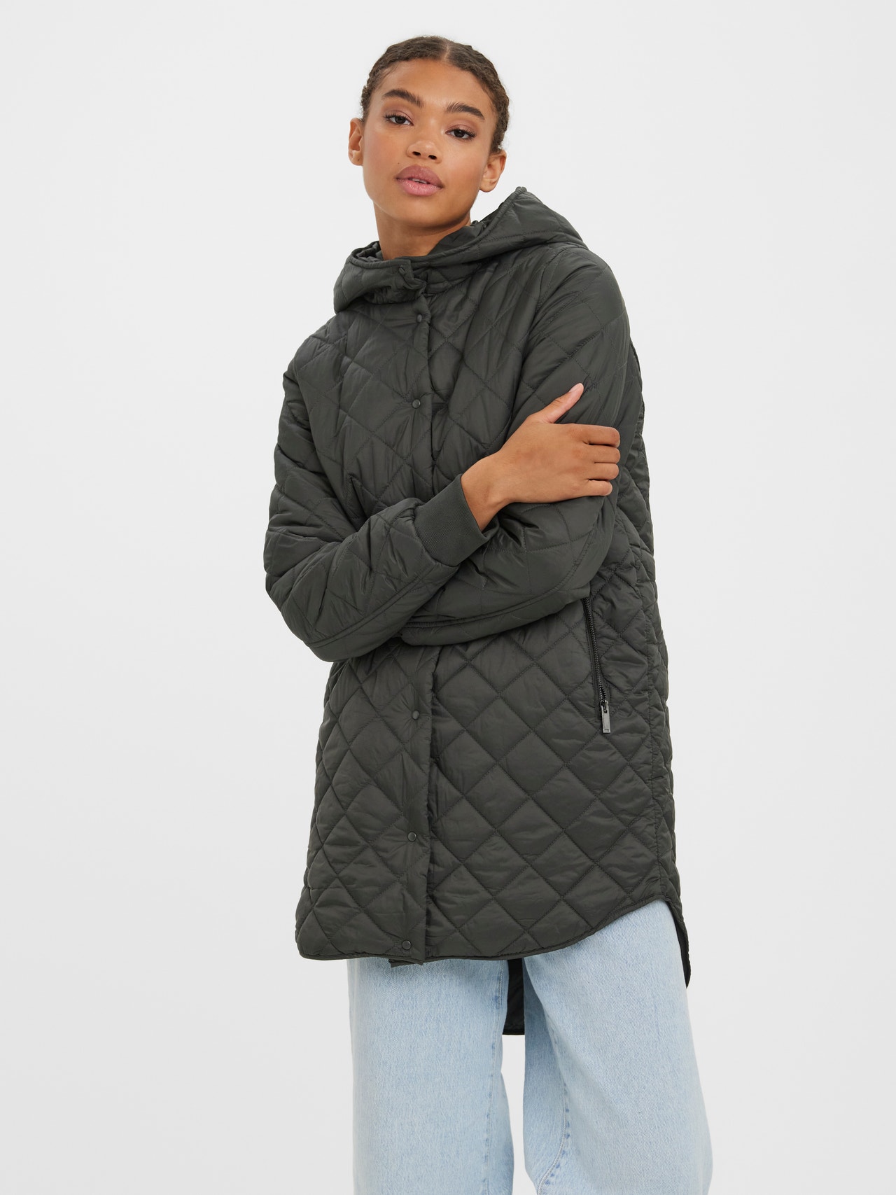 Quiltet jakke | Mørkegrå Vero Moda®