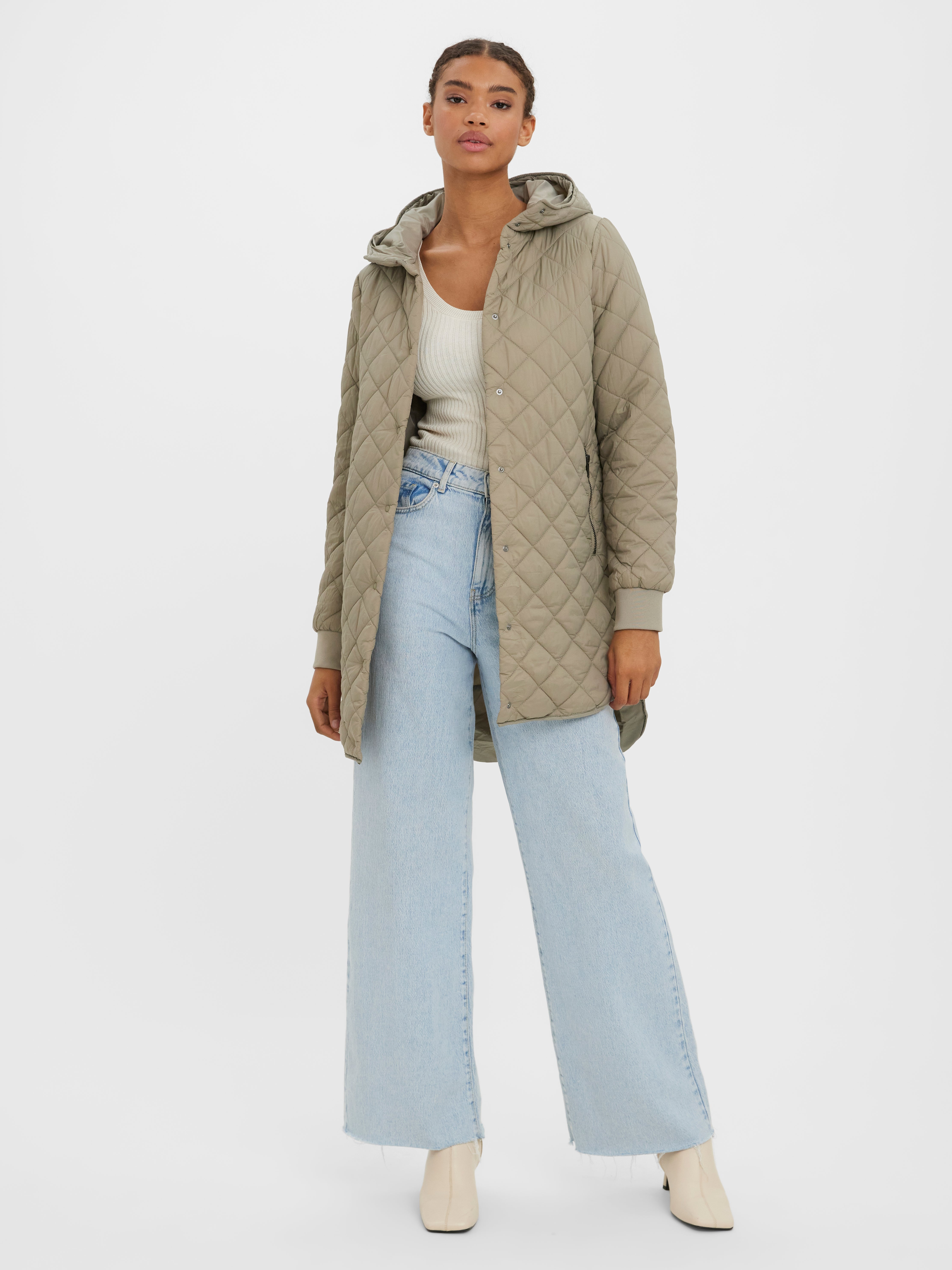 Quilted jacket | Medium Grey | Vero Moda®