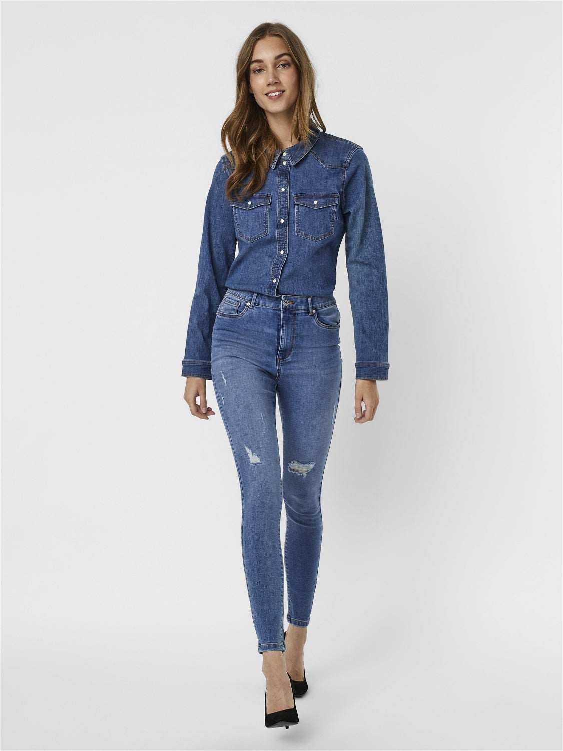 guess hisa denim jumpsuit