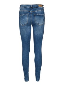 Vero Moda VMSEVEN Medelhög midja Slim Fit Jeans -Medium Blue Denim - 10252232