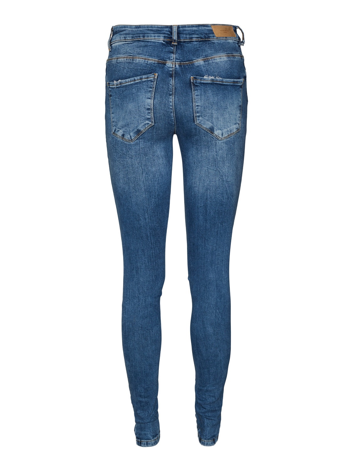 Vero Moda VMSEVEN Mid rise Slim fit Jeans -Medium Blue Denim - 10252232