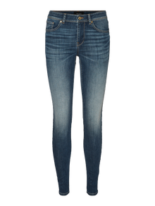 Vero Moda VMLUX Medelhög midja Slim Fit Jeans -Medium Blue Denim - 10252446