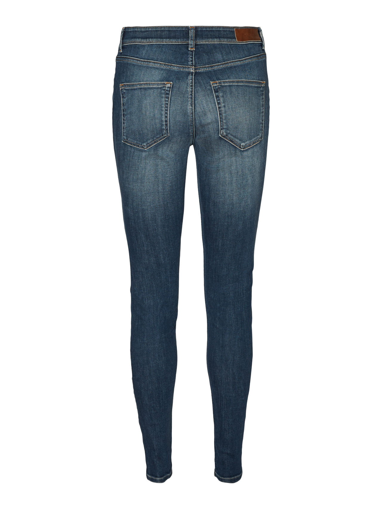Vero Moda VMLUX Mid Rise Slim Fit Jeans -Medium Blue Denim - 10252446