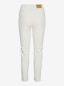 Vero Moda VMBRENDA Hög midja Rak passform Ankel Jeans -Cloud Dancer - 10252779