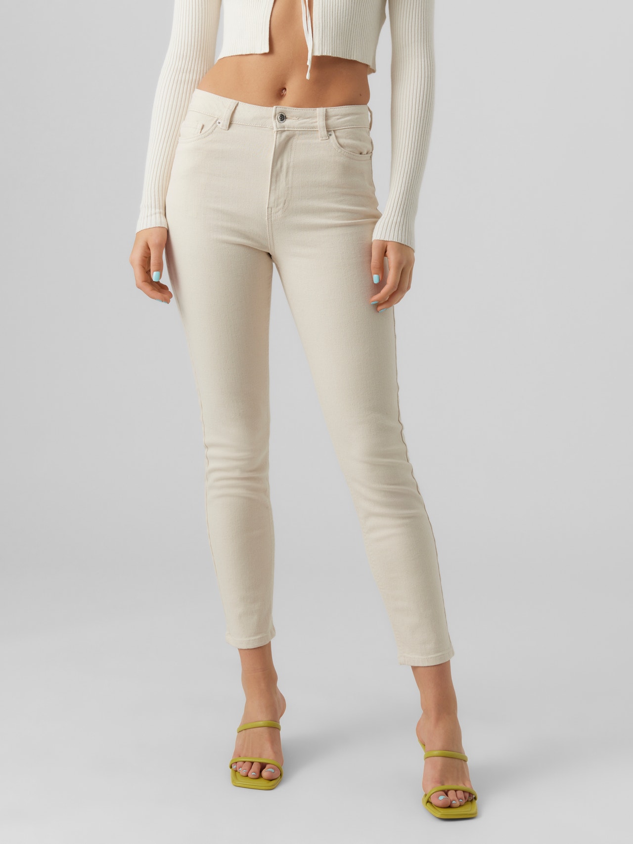 Vero Moda VMBRENDA Rak passform Jeans -Ecru - 10252779