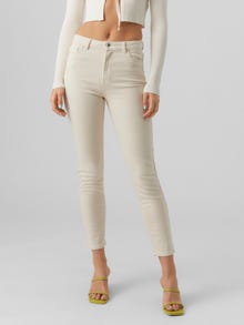 Vero Moda VMBRENDA Vita alta Straight Fit Jeans -Ecru - 10252779