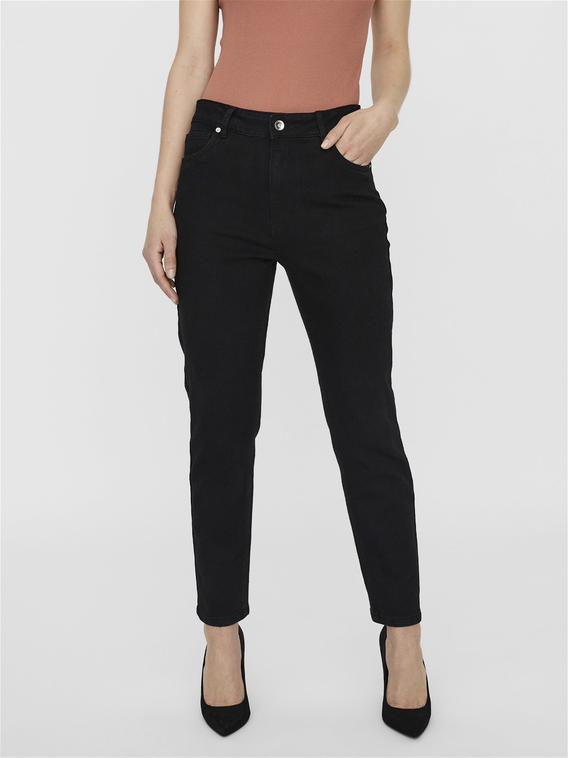 VMBRENDA Høj talje jeans | Sort | Moda®