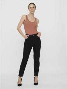 Vero Moda VMBRENDA Hög midja Rak passform Jeans -Black - 10253552