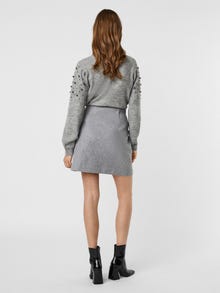 Vero Moda VMFORTUNEALLISON Hohe Taille Langer Rock -Light Grey Melange - 10253954