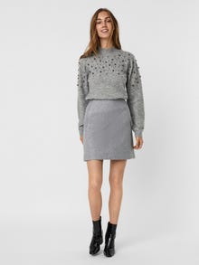 Vero Moda VMFORTUNEALLISON Hohe Taille Langer Rock -Light Grey Melange - 10253954