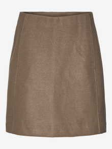 Vero Moda VMFORTUNEALLISON Korkea vyötärö Pitkä hame -Chocolate Chip - 10253954