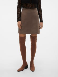Vero Moda VMFORTUNEALLISON Korkea vyötärö Pitkä hame -Chocolate Chip - 10253954