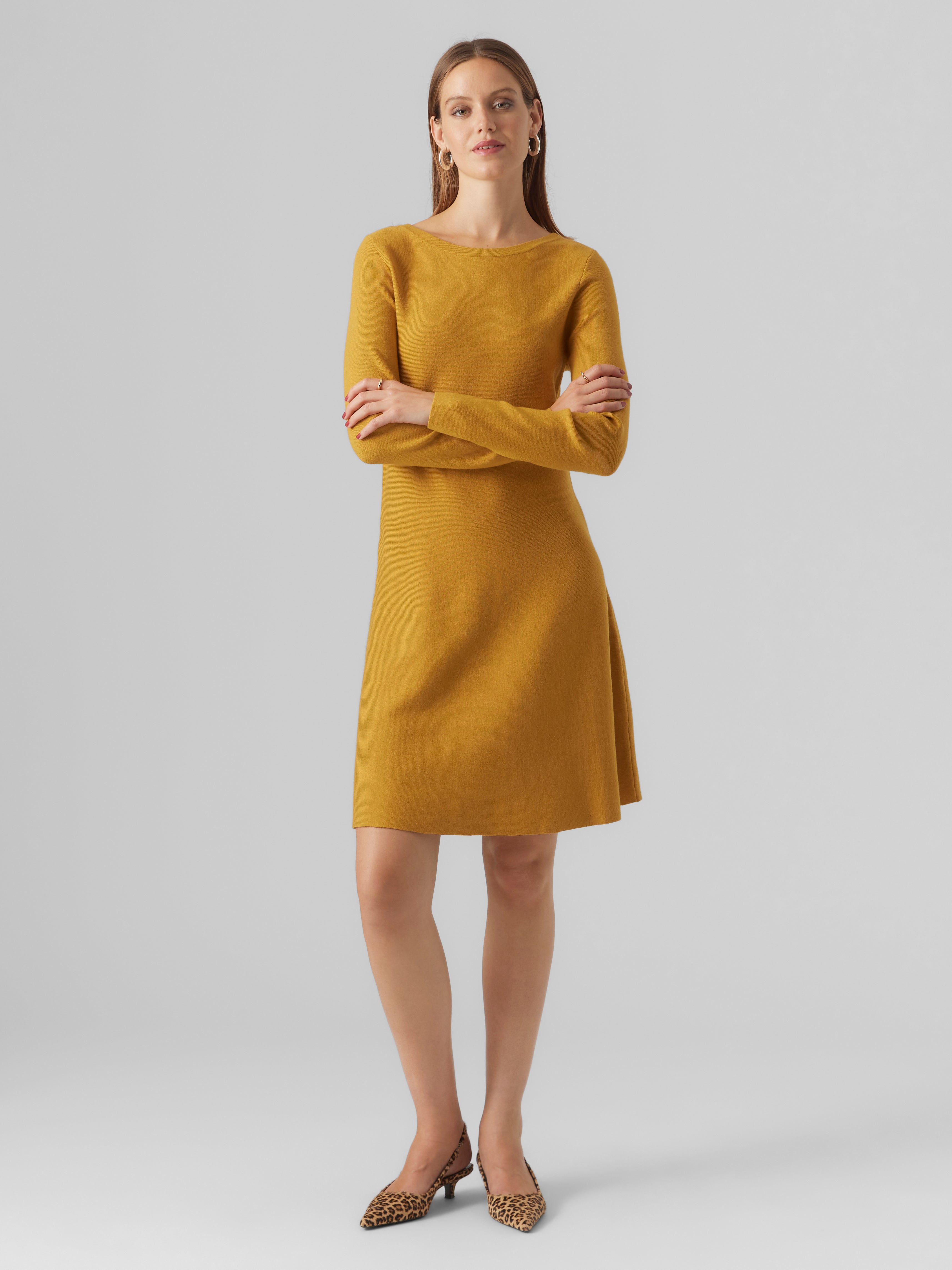 Vero moda mustard outlet dress