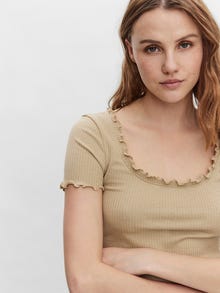 Vero Moda VMPOLLY Top -Travertine - 10254997