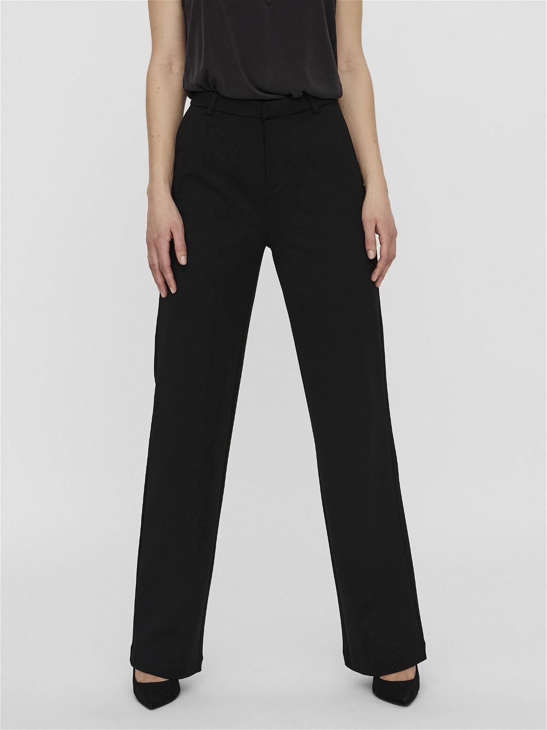 Vero Moda VMZAMIRA Taille moyenne Pantalons -Black - 10255128