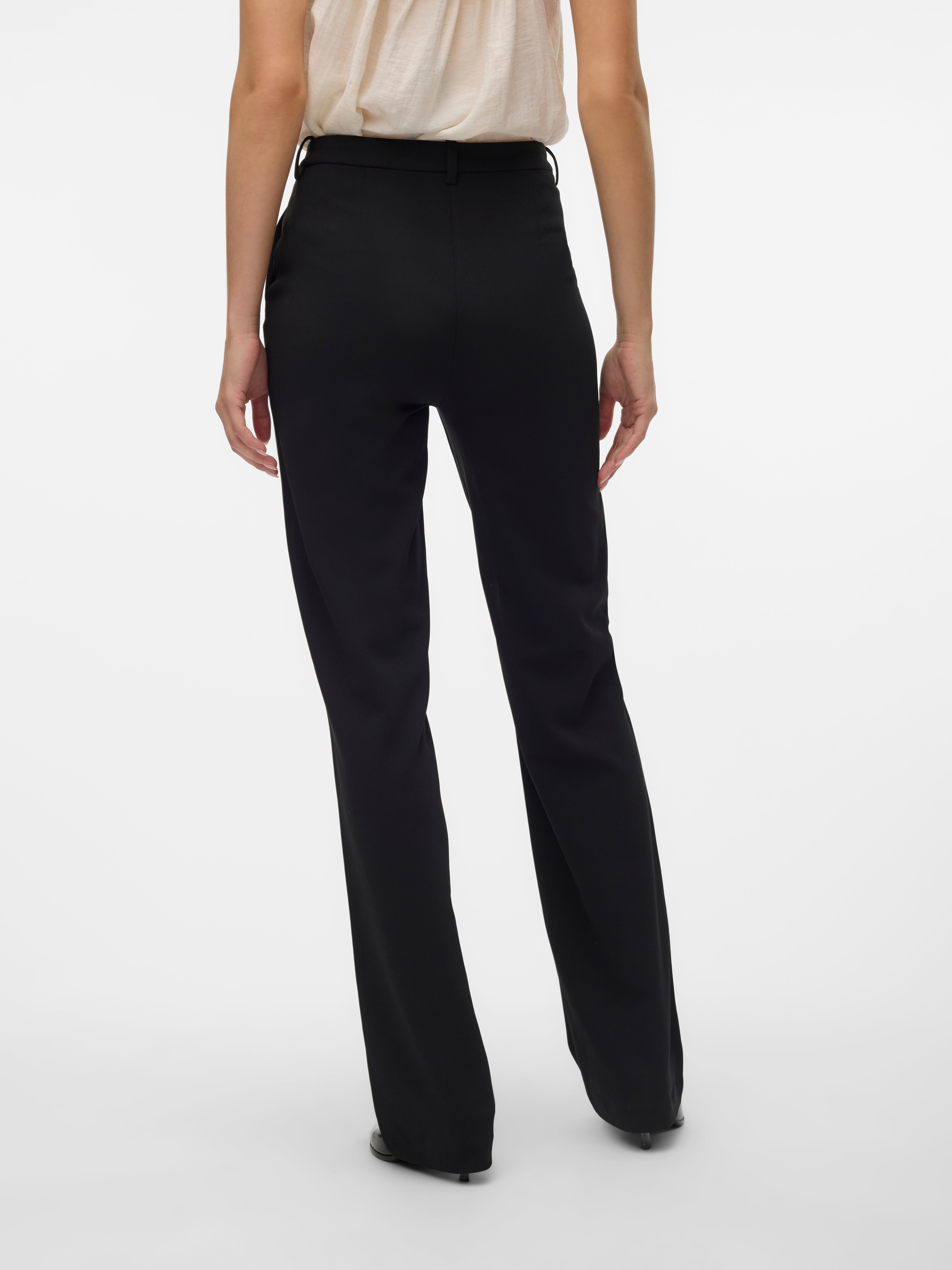 VMZAMIRA Middels høy midje Bukser | Sort | Vero Moda®
