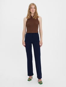 Vero Moda VMZAMIRA Mid waist Παντελόνι -Navy Blazer - 10255128