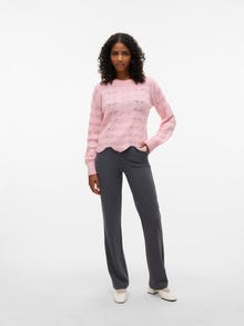 Vero Moda VMZAMIRA Mid waist Broek -Grey Pinstripe - 10255128