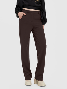 Vero Moda VMZAMIRA Cintura media Pantalones -Chocolate Torte - 10255128
