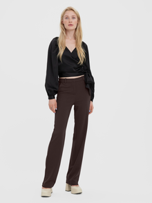 Vero Moda VMZAMIRA Cintura media Pantalones -Chocolate Torte - 10255128