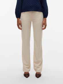 Vero Moda VMZAMIRA Mid waist Trousers -Pumice Stone - 10255128