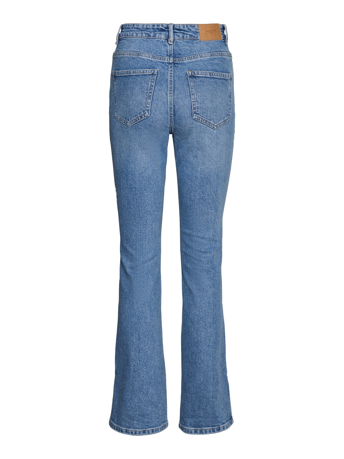 Vero Moda VMSELMA Hög midja Utsvängd passform Jeans -Light Blue Denim - 10255684