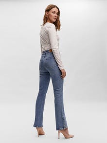 Vero Moda VMSELMA Høj talje Flared fit Jeans -Light Blue Denim - 10255684