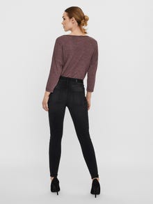 Vero Moda VMPEACH Taille moyenne Skinny Fit Jeans -Black Denim - 10255748