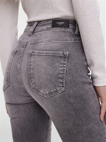 Vero Moda VMPEACH Middels høyt snitt Skinny Fit Jeans -Medium Grey Denim - 10255749