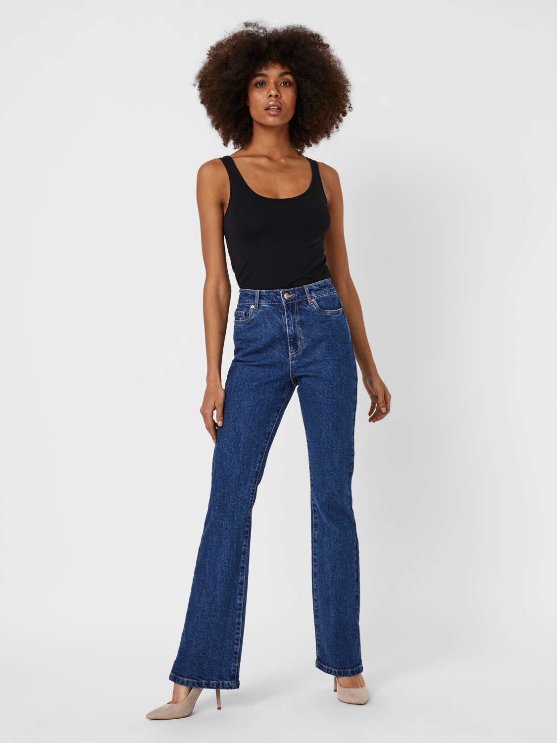 Vero Moda VMSELMA Flared Fit Jeans -Medium Blue Denim - 10255841