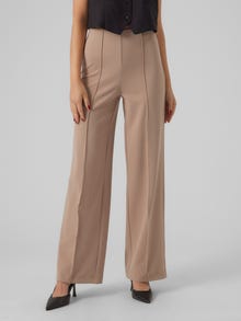 Vero Moda VMBECKY High rise Trousers -Silver Mink - 10257168