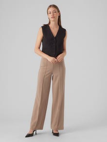 Vero Moda VMBECKY High rise Trousers -Silver Mink - 10257168