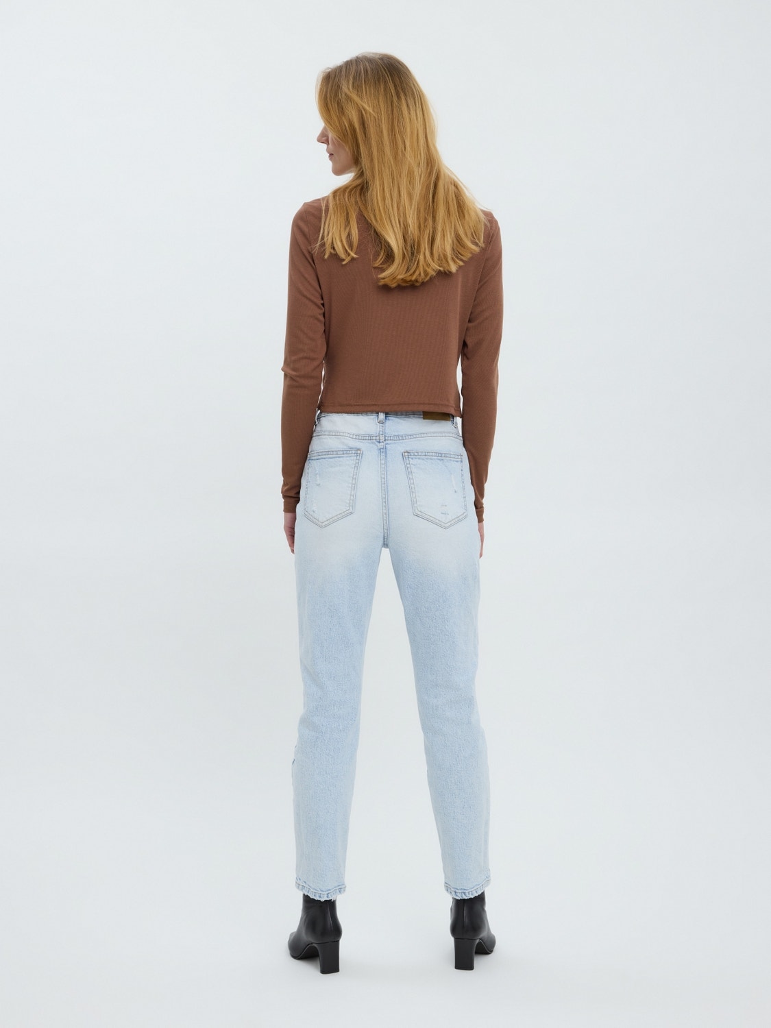 Vero Moda VMBRENDA High rise Straight Fit Jeans -Light Blue Denim - 10258017