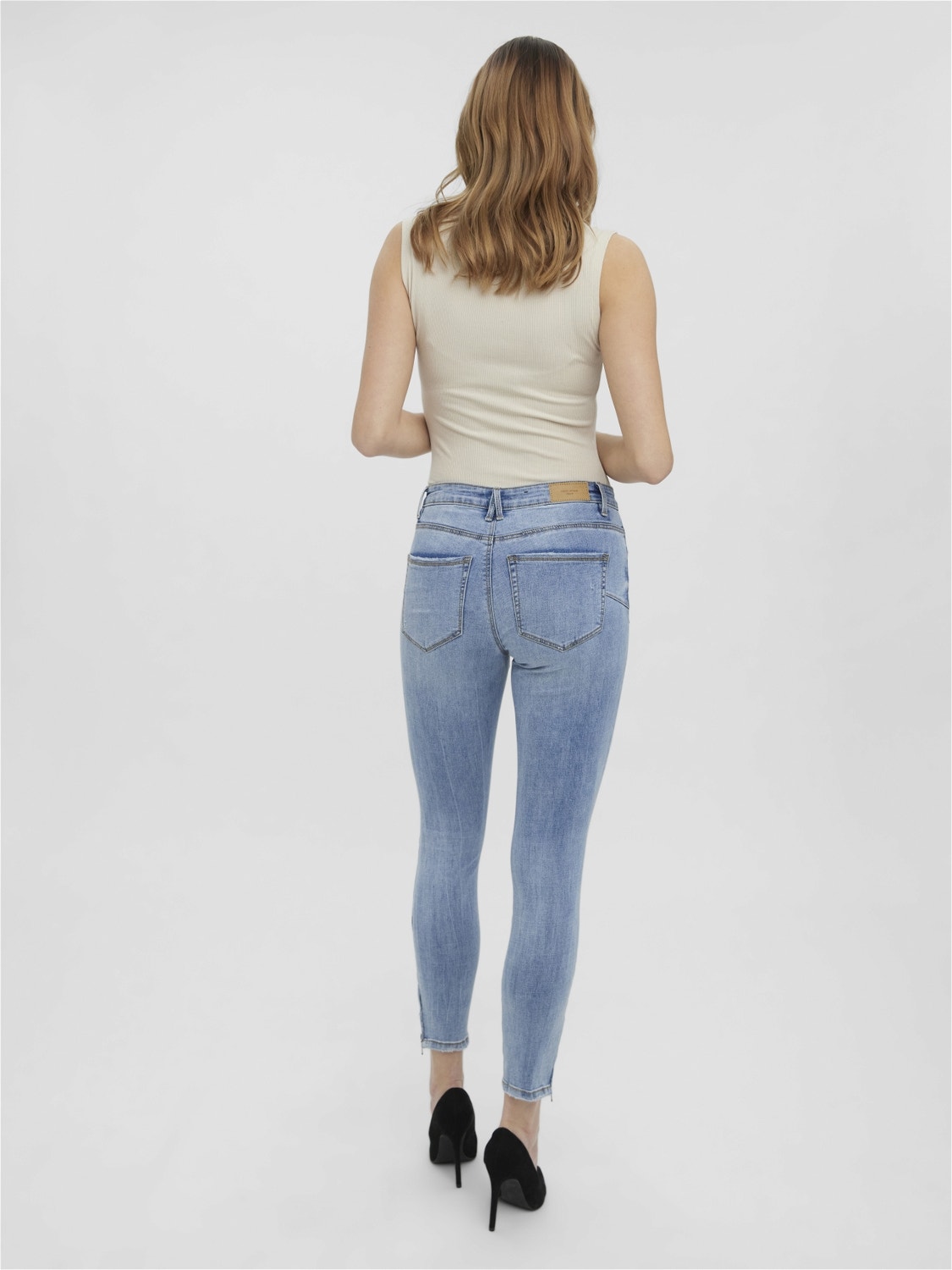 Vero Moda VMTILDE Vita media Slim Fit Jeans -Light Blue Denim - 10258087