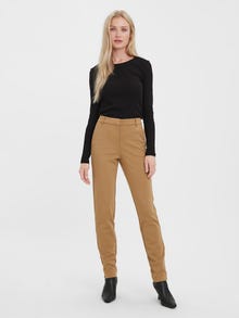 Vero Moda VMLUCCALILITH Medelhög midja Byxor -Tigers Eye - 10258104