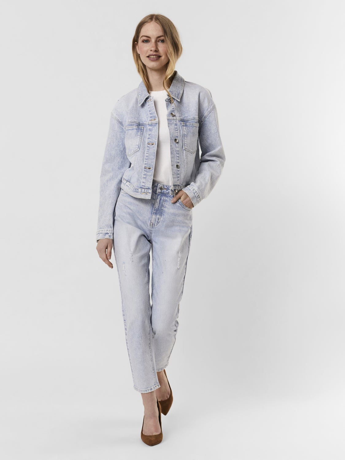 Buy Vero Moda Women's A-Line Coat (245198701-Medium Blue Denim_Medium XS)  at Amazon.in