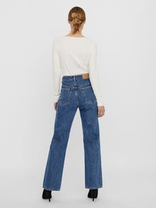 Vero Moda VMKITHY Hög midja Lös passform Jeans -Medium Blue Denim - 10258293