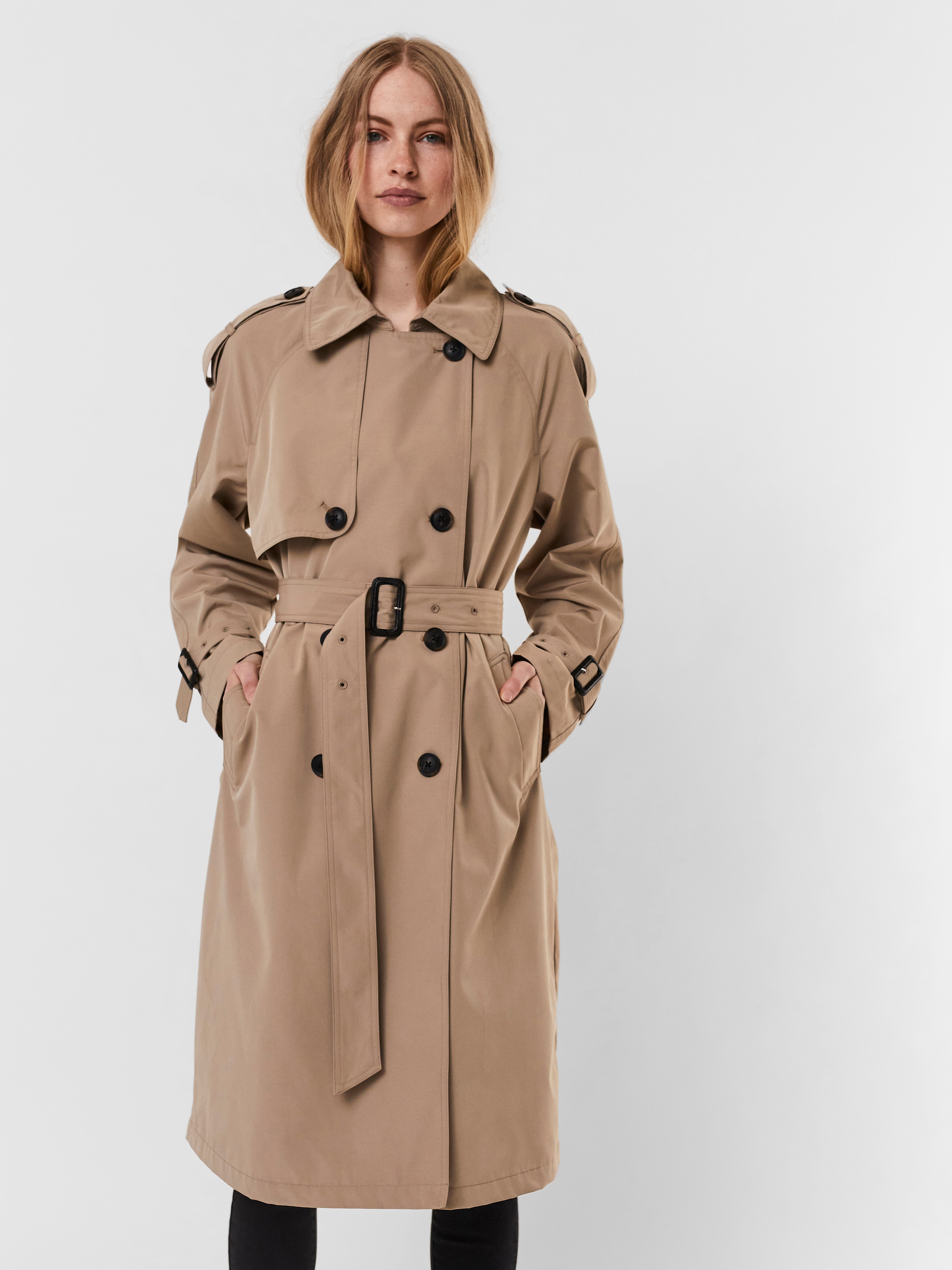 Women's Trench Coats: Black, Beige 