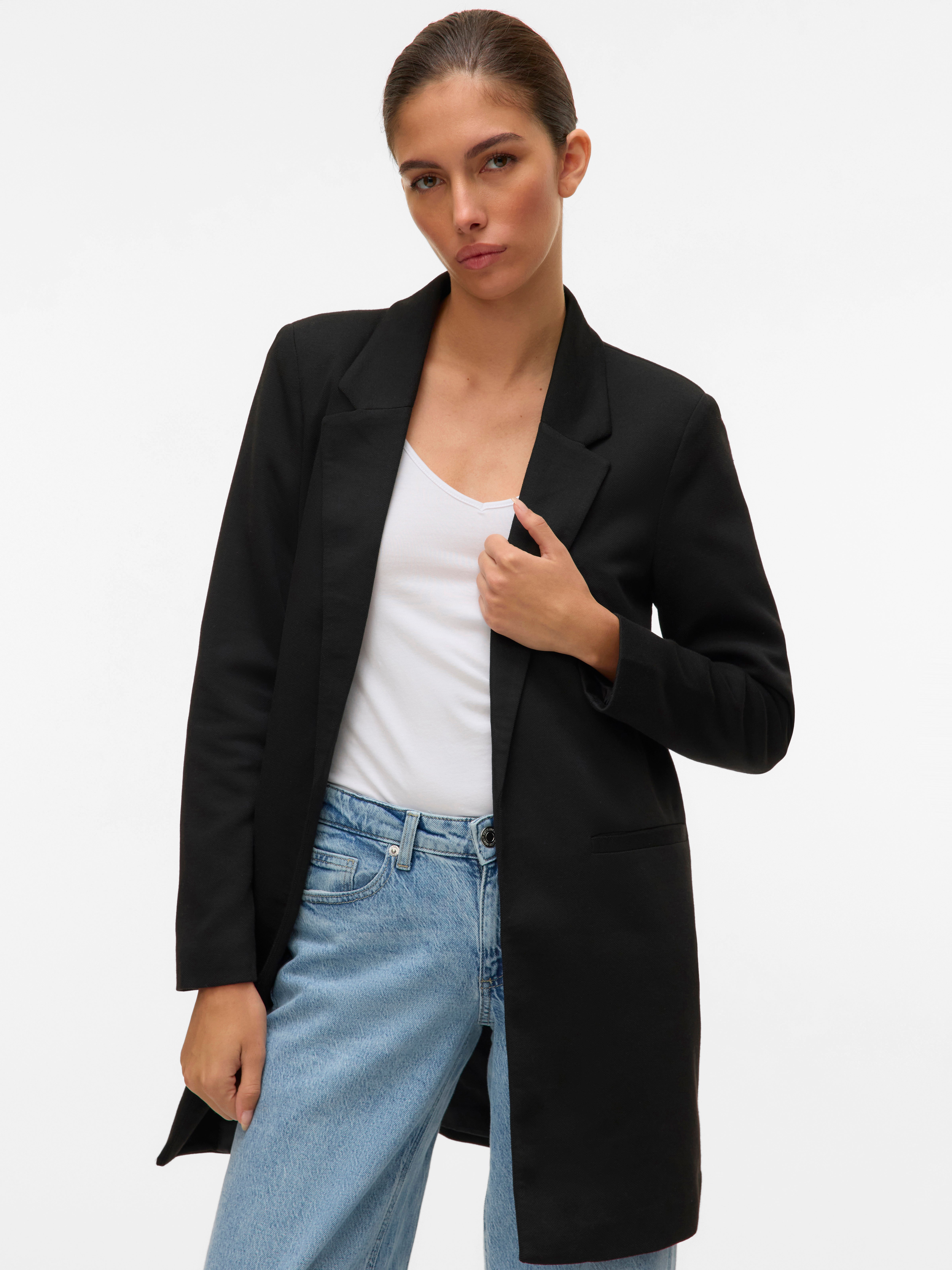 Blazer VERO MODA VMVERINA - Polyester-Viscose, Coupe Droite, Poches, Lavable Machine