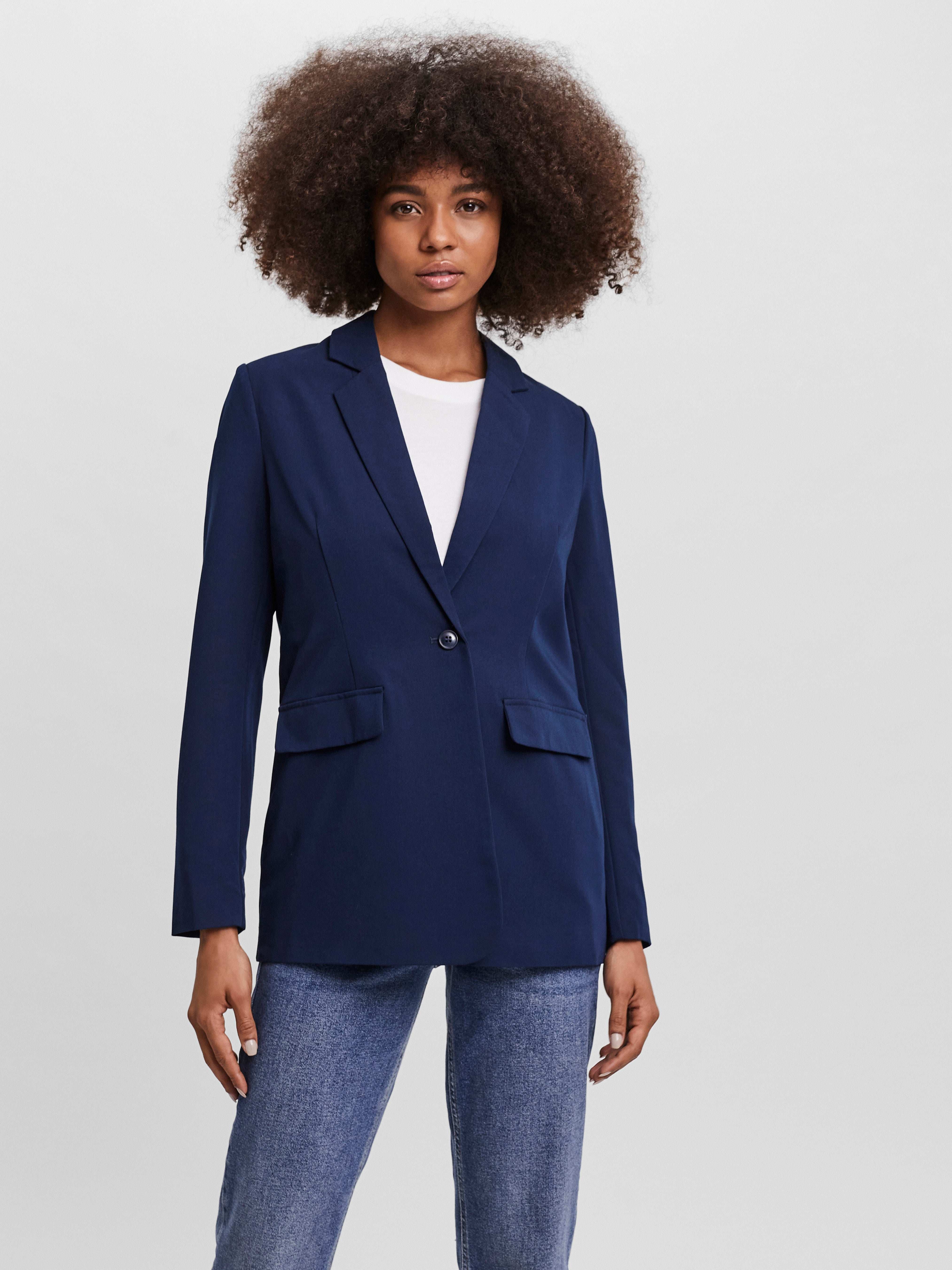 Loose Fit Notch lapel Blazer | Dark 