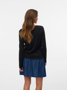 Vero Moda Tavapärane lõige Ümmargune kaelus Top -Black - 10260456