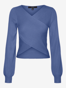 Vero Moda VMWILLOWRIB Pullover -Bleached Denim - 10260591