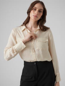 Vero Moda VMSUNNY Skjorte -Oatmeal - 10260627