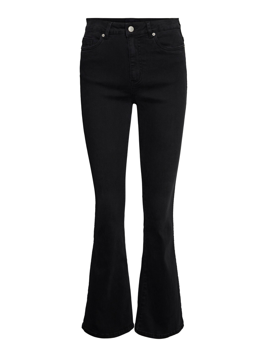 Vero Moda VMSIGA Høj talje Flared fit Jeans -Black Denim - 10260925