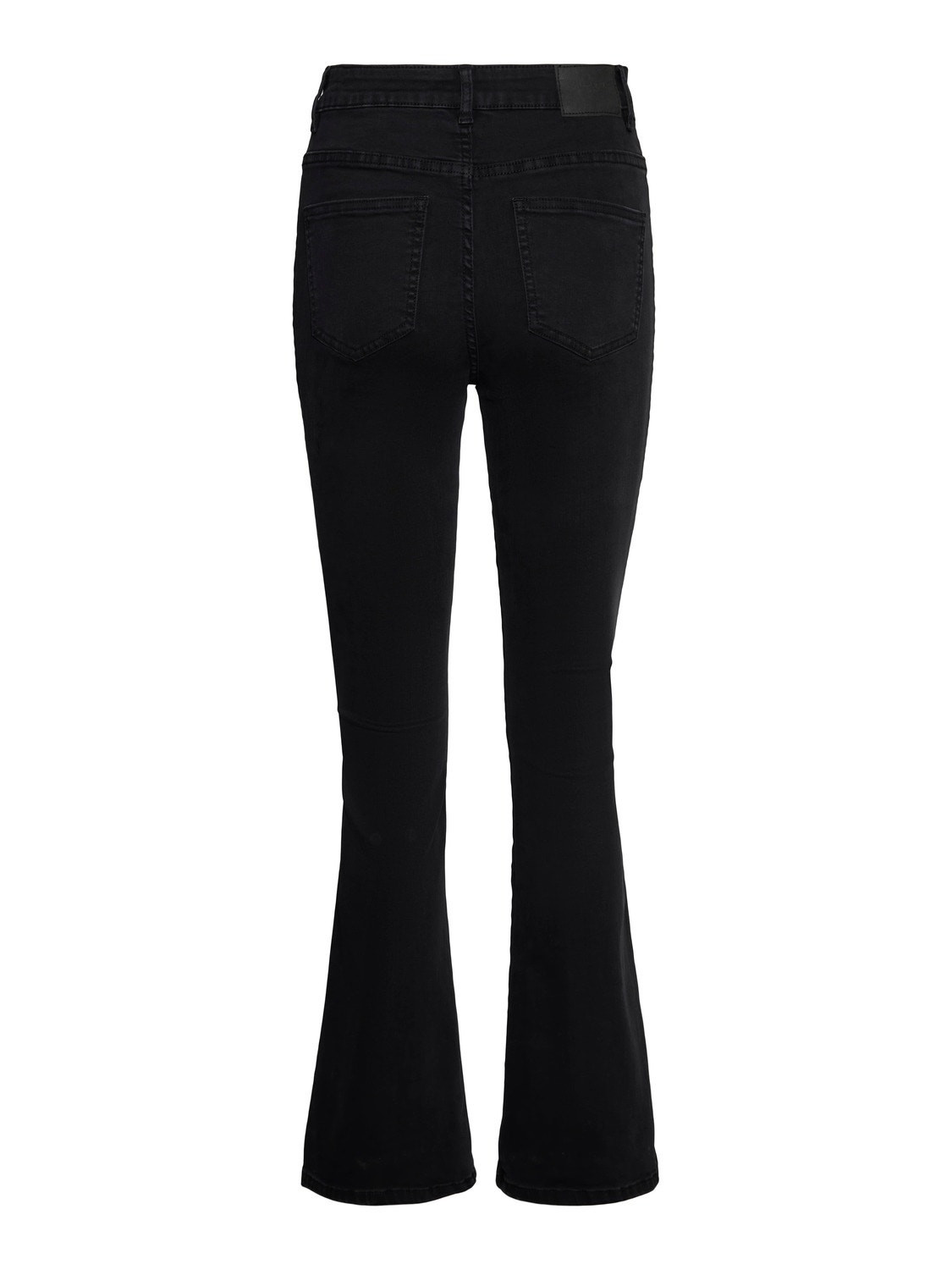 Vero Moda VMSIGA Hög midja Utsvängd passform Jeans -Black Denim - 10260925