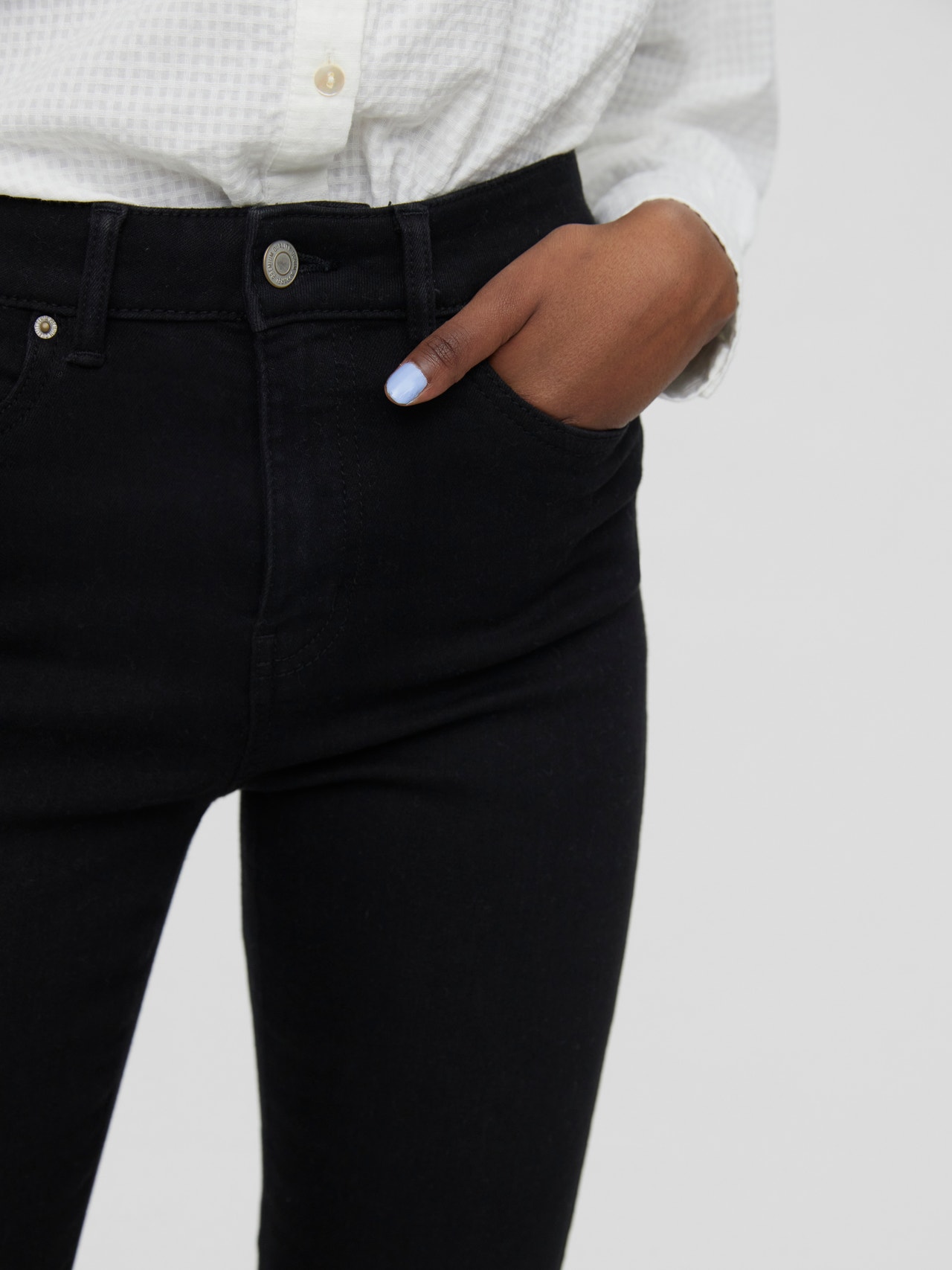Vero Moda VMSIGA Taille haute Flared Fit Jeans -Black Denim - 10260925